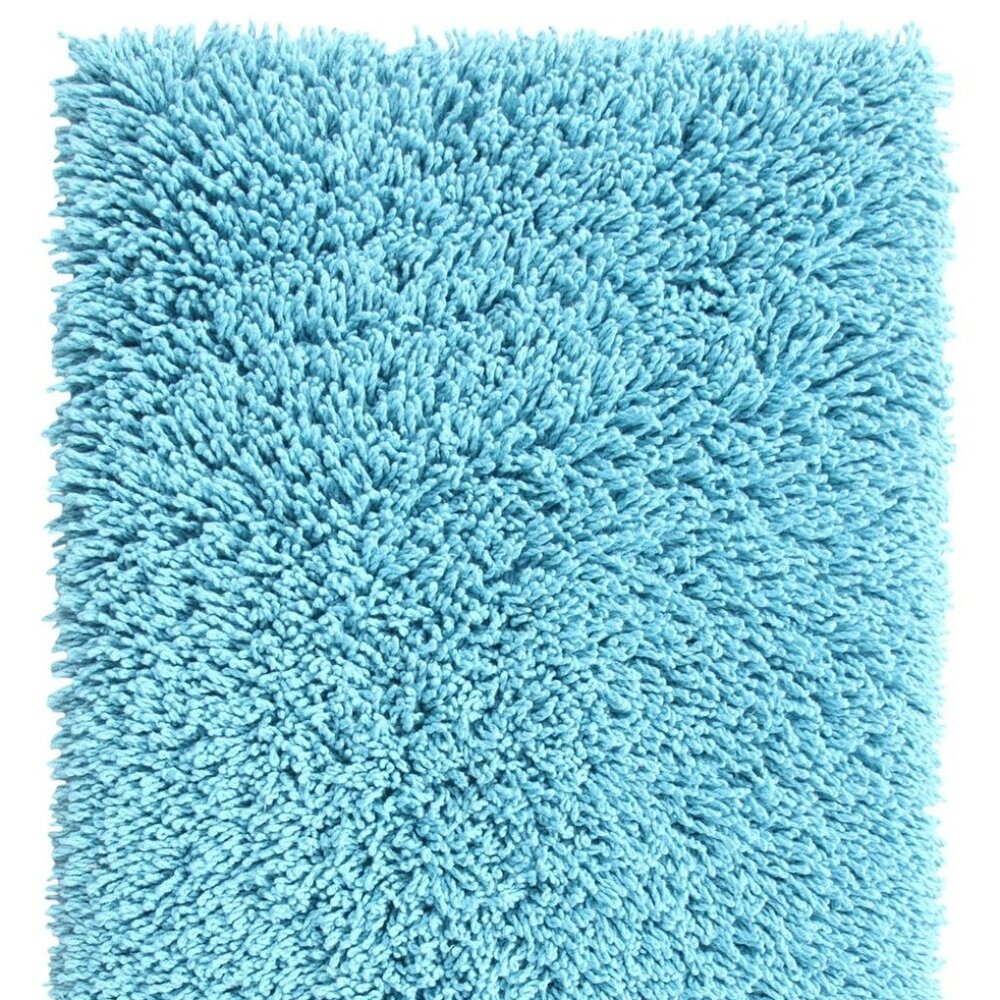 Knightsbridge Melbourne 220 GSF Non Skid Back Bath Rug Aqua Marine Blue 24 x 40